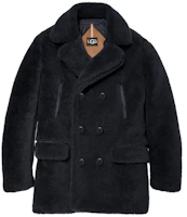 UGG Ashbury Fluff Solid Blue Double-Breasted Oversized Jacket for Men 1144355-ONYX UGG Ashbury Fluff Solid Blue Double-Breasted Oversized Jacket for Men 1144355-ONYX