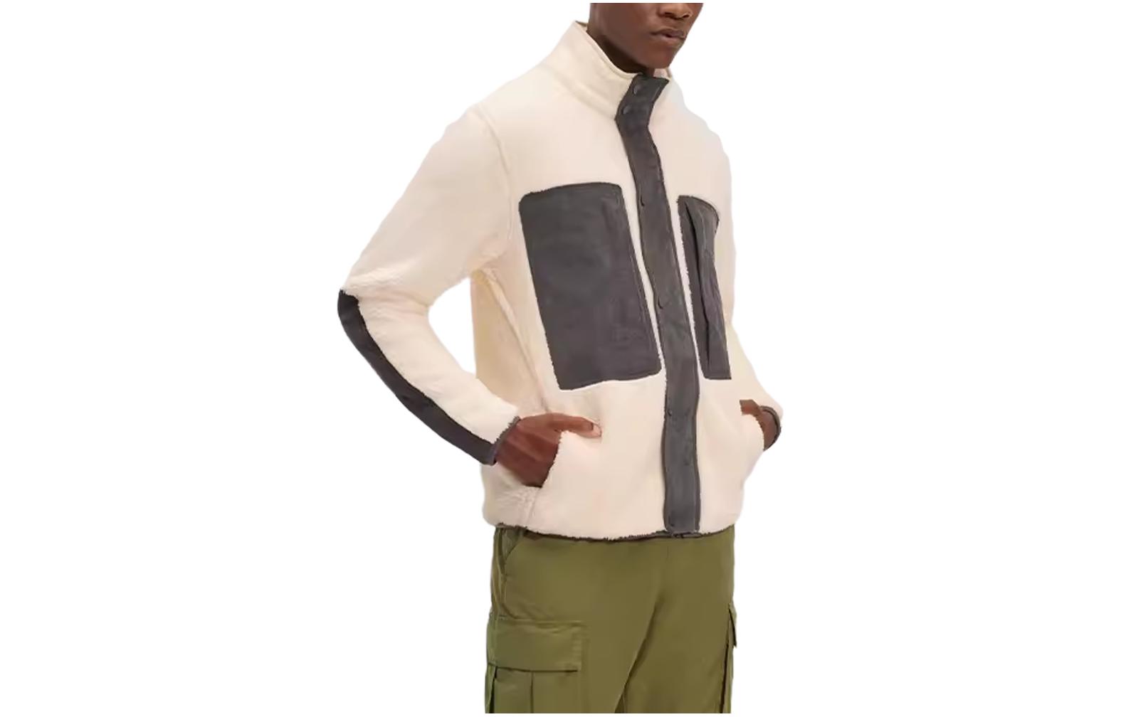 UGG Black Colorblock Half-Zip Loose Fit Jacket 1132361-CDAS