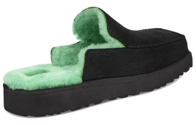 UGG Block Slide Black Green Slippers 'Grey Green' 圖 4