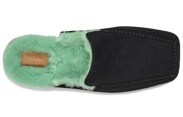 UGG Block Slide Black Green Slippers 'Grey Green' 圖 5