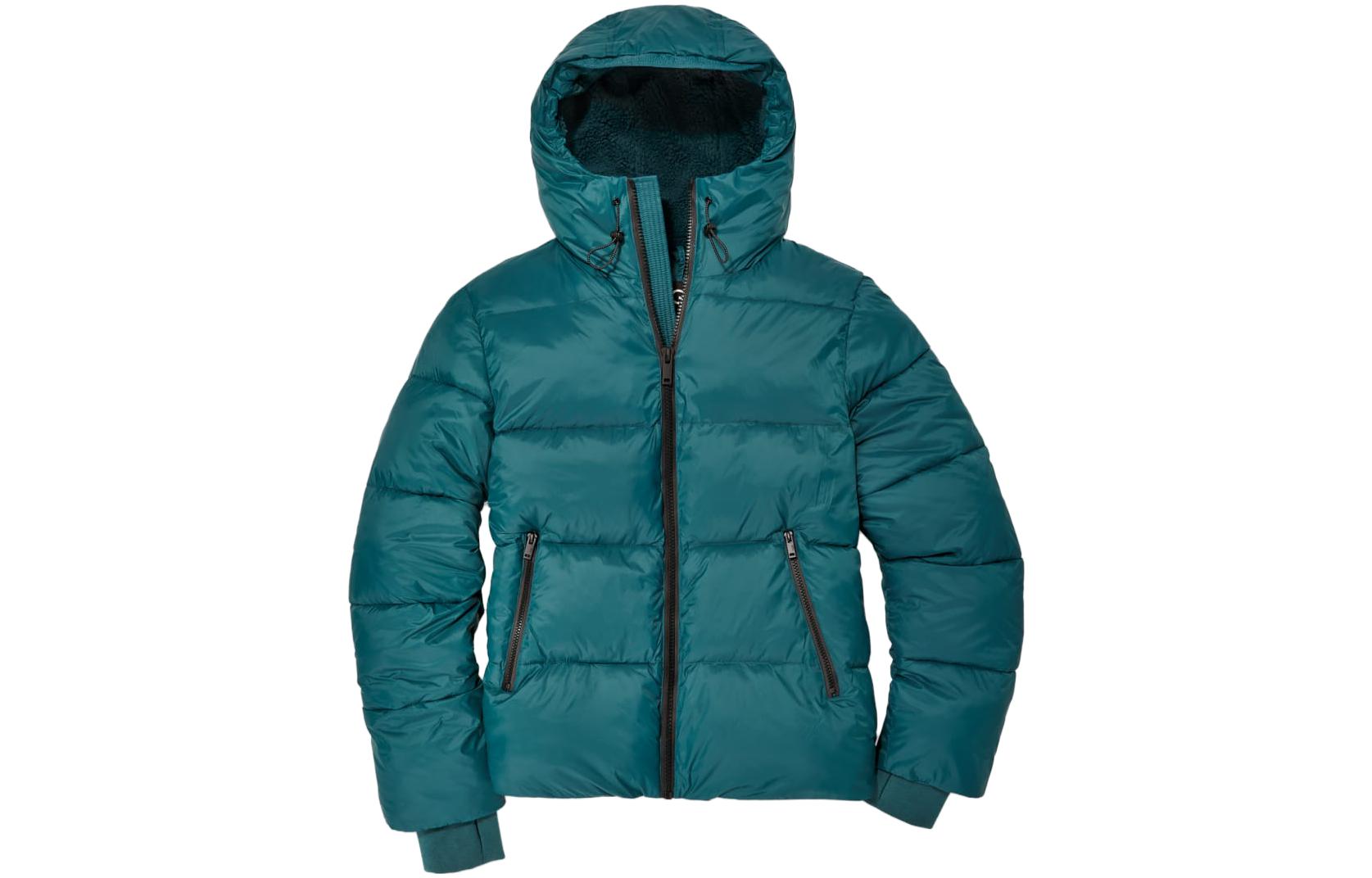 UGG Brayden Puffer Jacket Green Solid Loose Fit Hooded Down Coat 1120656-POND