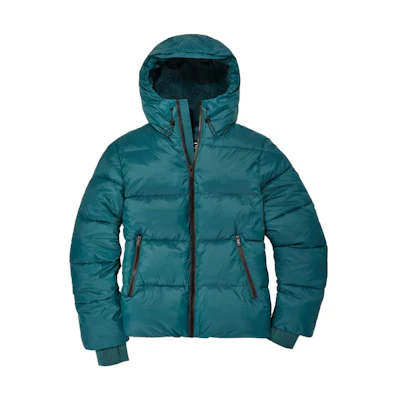 UGG Brayden Puffer Jacket Green Solid Loose Fit Hooded Down Coat 1120656-POND