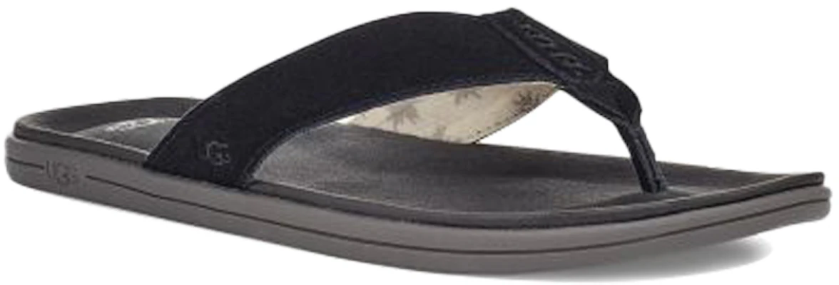 UGG Brookside Flip 二層牛皮 簡約舒適 人字時尚涼拖 男款 黑色 Lookbook UGG Brookside Flip 二層牛皮 簡約舒適 人字時尚涼拖 男款 黑色