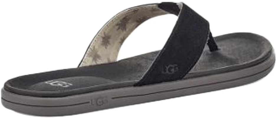 UGG Brookside Flip 二層牛皮 簡約舒適 人字時尚涼拖 男款 黑色 Shop UGG Brookside Flip 二層牛皮 簡約舒適 人字時尚涼拖 男款 黑色