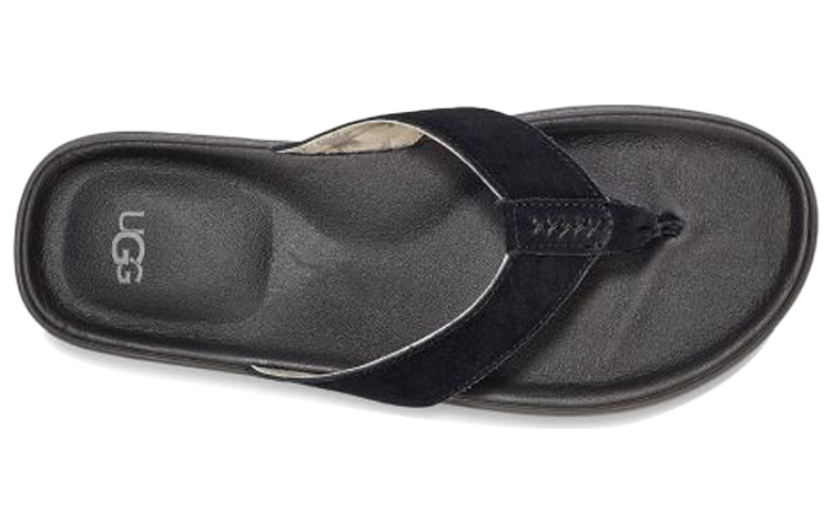 Purchase UGG Brookside Flip 二層牛皮 簡約舒適 人字時尚涼拖 男款 黑色