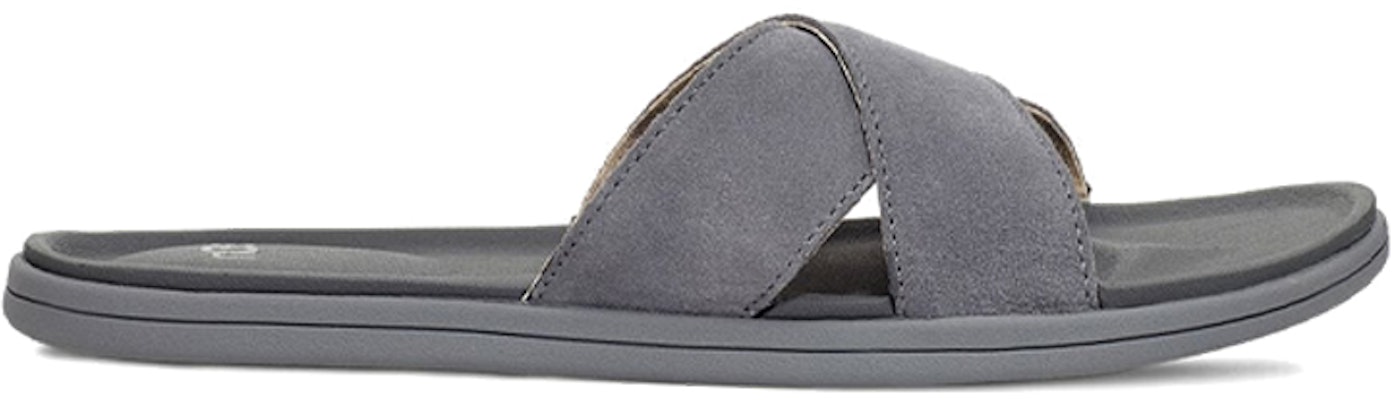 UGG Brookside Slide 交叉沙灘時尚拖鞋 灰色 Order UGG Brookside Slide 交叉沙灘時尚拖鞋 灰色