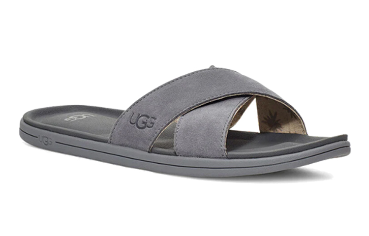 Lookbook UGG Brookside Slide 交叉沙灘時尚拖鞋 灰色