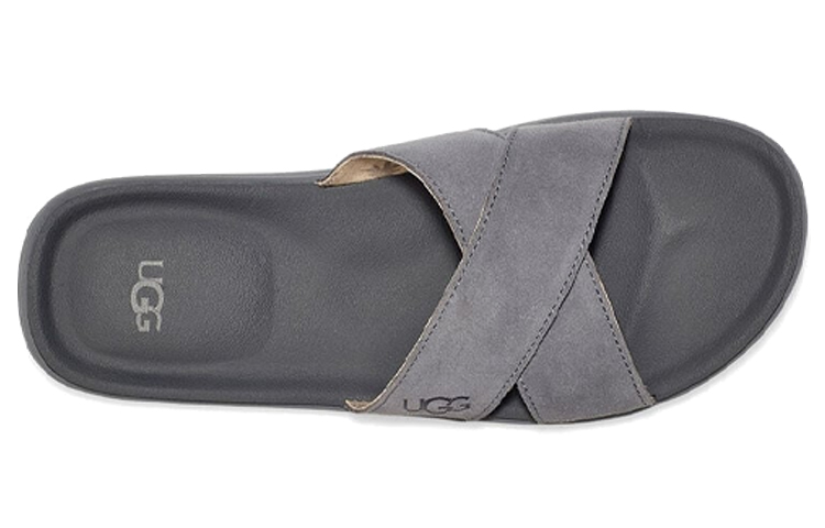 Shop UGG Brookside Slide 交叉沙灘時尚拖鞋 灰色