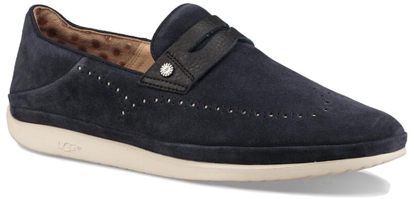 UGG Cali- 絨面 時尚舒適平底 休閒單鞋 男款 藍色 Lookbook UGG Cali- 絨面 時尚舒適平底 休閒單鞋 男款 藍色