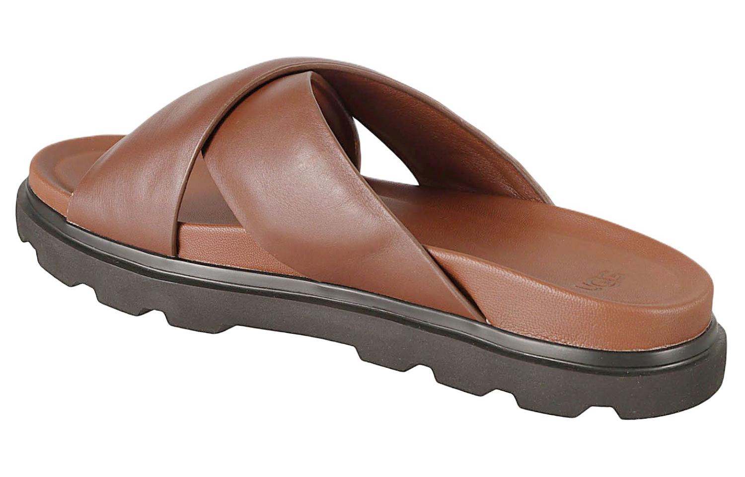 Shop UGGキャピトラ クロススライドサンダル（コニャック） 1153076-COG