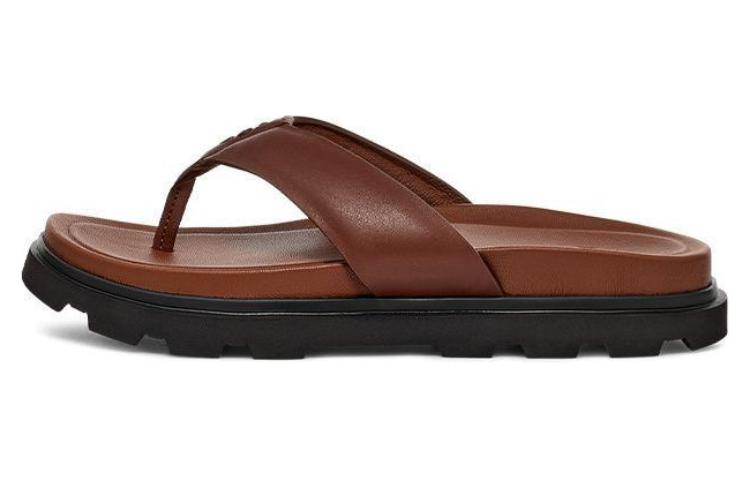Buy UGG 皮革 休閒舒適 人字拖鞋 男款 干邑棕色