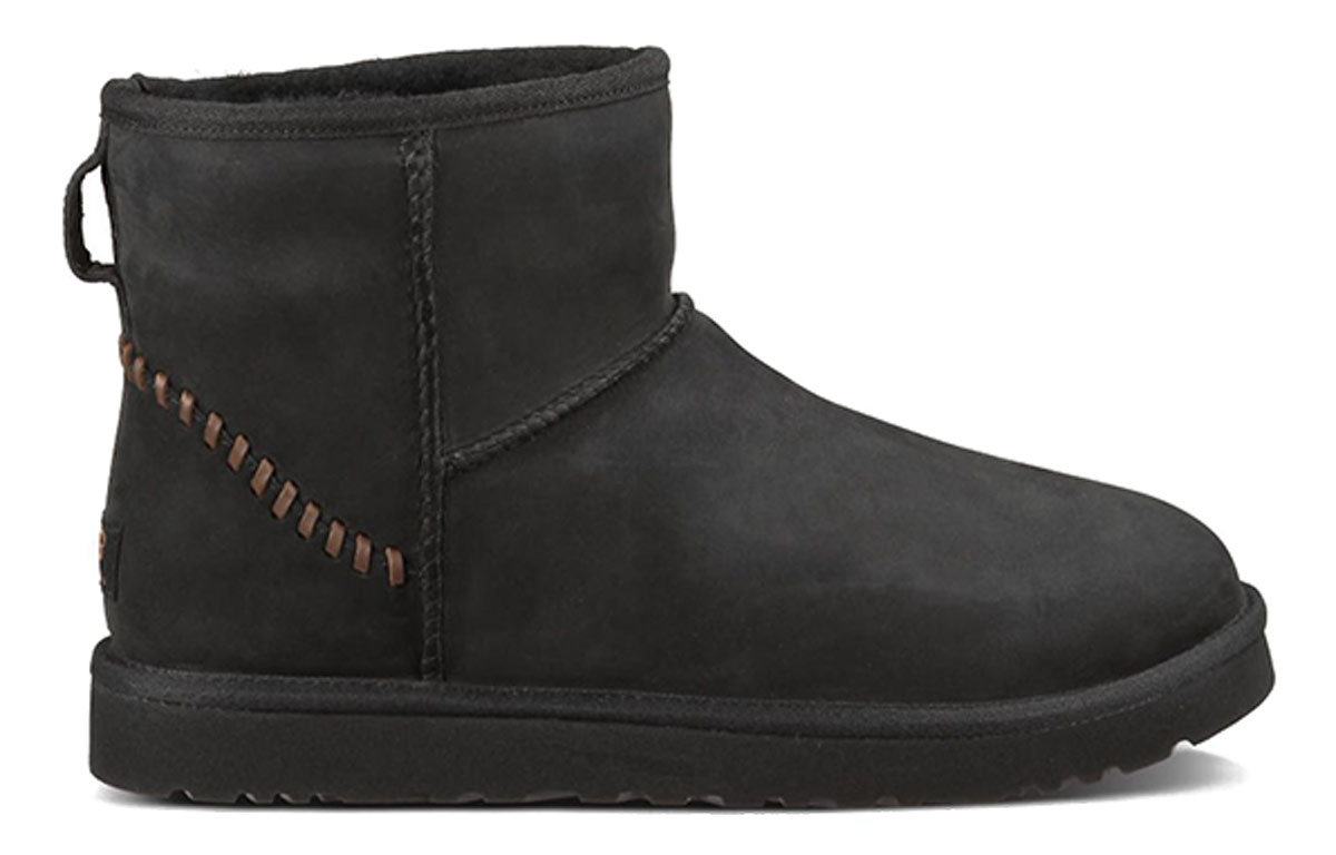 UGG Classic Mini Deco Snow Boots 'Black Grey' 圖 2