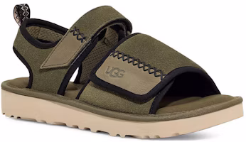 Lookbook UGG 經典涼鞋 二層牛皮 舒適休閒 時尚涼拖 男款 苔綠色