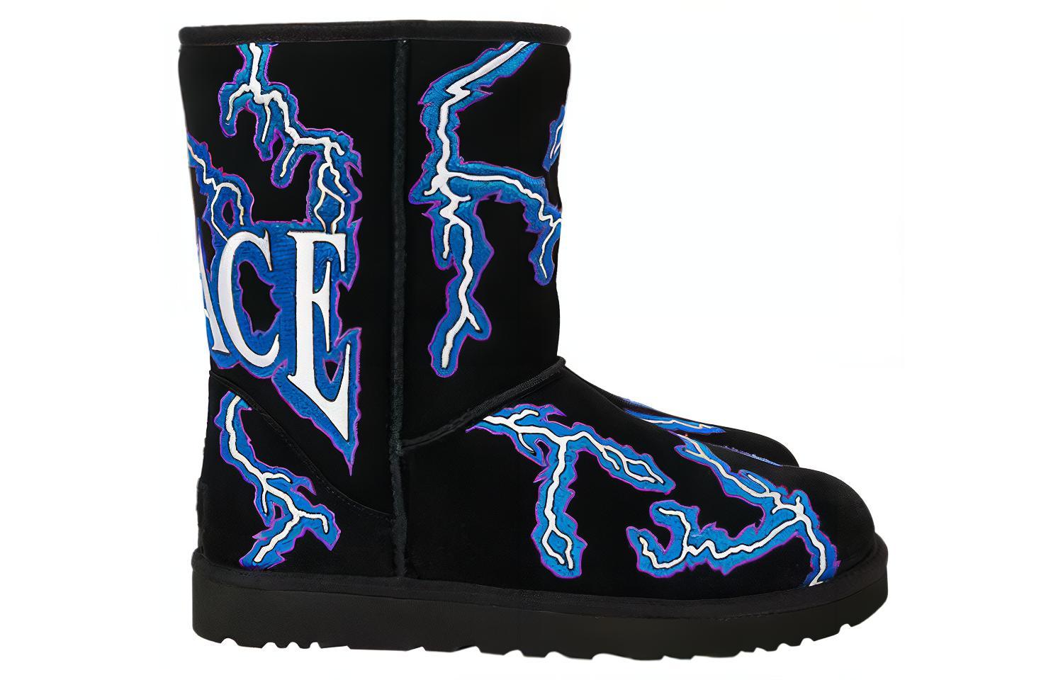 Order UGG Classic Short Boot Palace Lightning Hitam 1153570-BLK