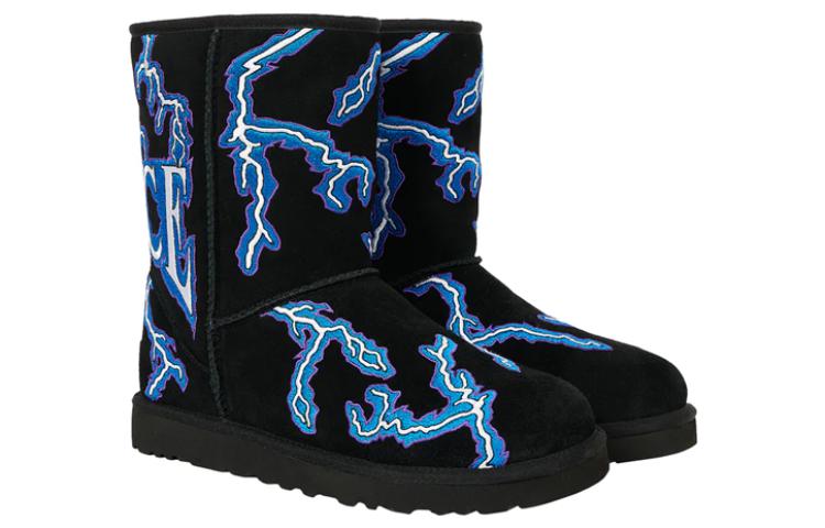 Lookbook UGG Classic Short Boot Palace Lightning Hitam 1153570-BLK