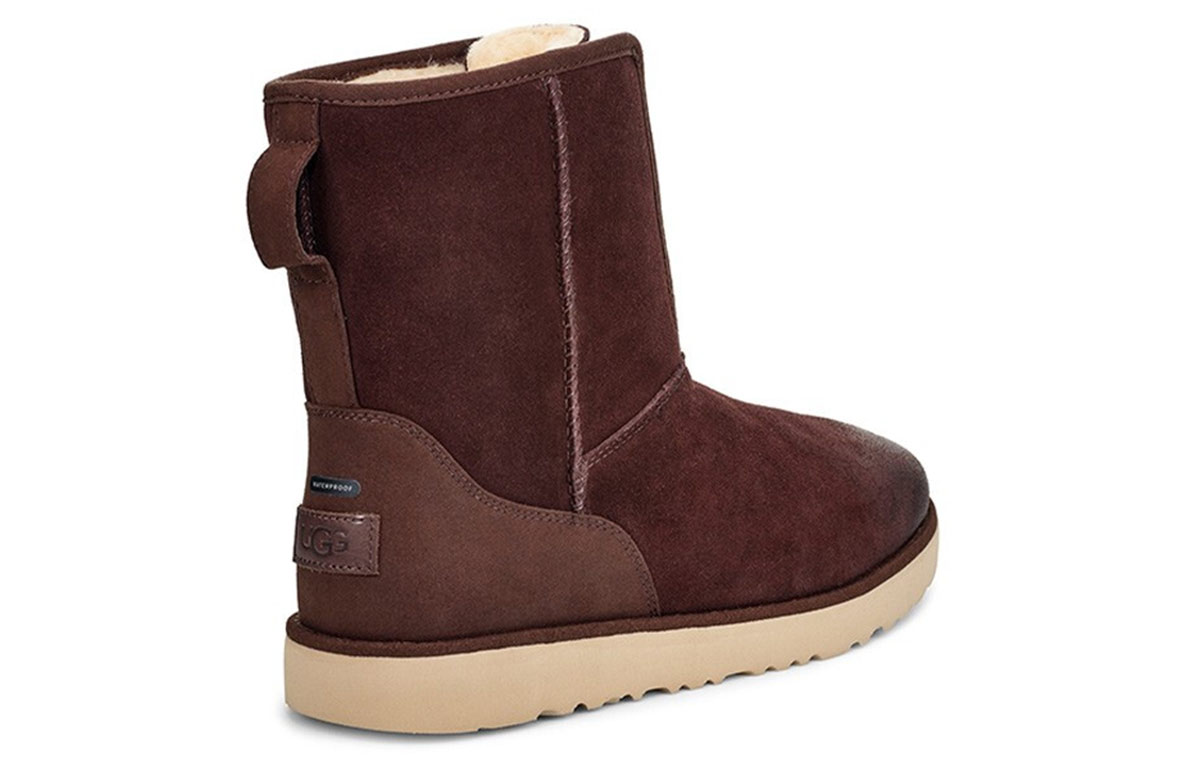 Shop UGG Classic Short Boot Zip Depan 'Stout Brown' 1106438-STT