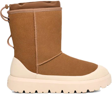 Lookbook UGG 經典短版 天候混合款 絨面革 圓頭套筒 短中筒 雪地靴 男款 棕米色