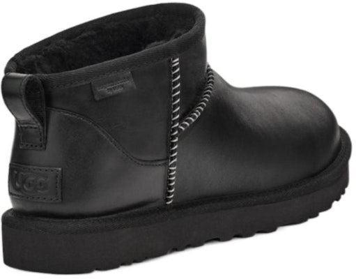 UGG Classic Ultra Mini LTHR Regen 'Black' 1158191-BLK Shop UGG Classic Ultra Mini LTHR Regen 'Black' 1158191-BLK