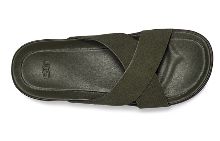 Shop UGG 크로스 스트랩 슬라이드 (포레스트 그린) 1124902-FRSN