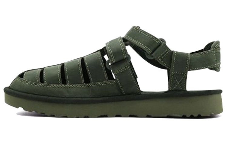 UGG Dune Fisherman Cowhide Green Sandals 1102694-MSG