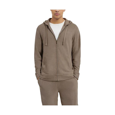 UGG Edmond Solid Color Zip Hoodie Khaki 1136936-WFG
