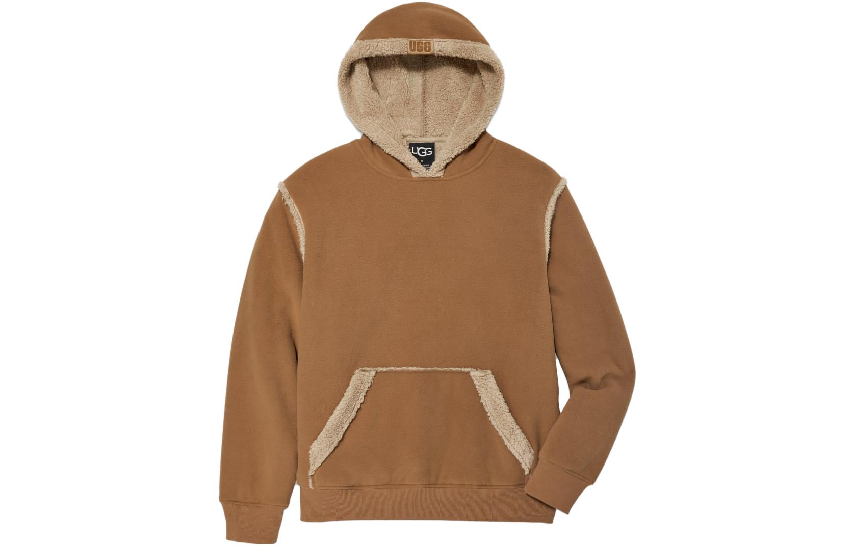 UGG Evren Bonded Fleece Hoodie Brown Casual Pullover 1144323-CHE