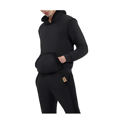 UGG Evren Bonded Fleece Hoodie Colorblock Pullover Men’s Black 1144323-TARR