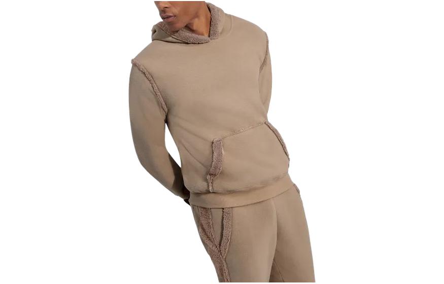 UGG Evren Bonded Fleece Hoodie Gray - Slim Fit Long Sleeve 1144323-PUTT