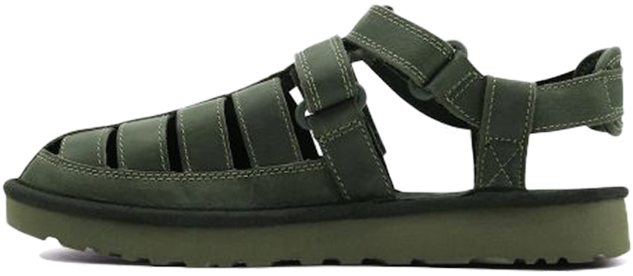 UGG Dune Fisherman Cowhide Green Sandals 1102694-MSG Buy UGG Dune Fisherman Cowhide Green Sandals 1102694-MSG