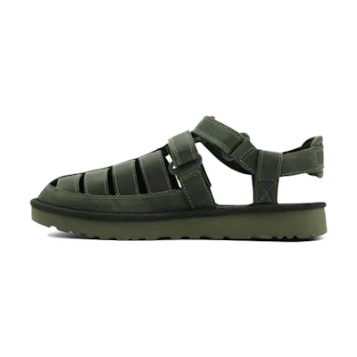 UGG Dune Fisherman Cowhide Green Sandals