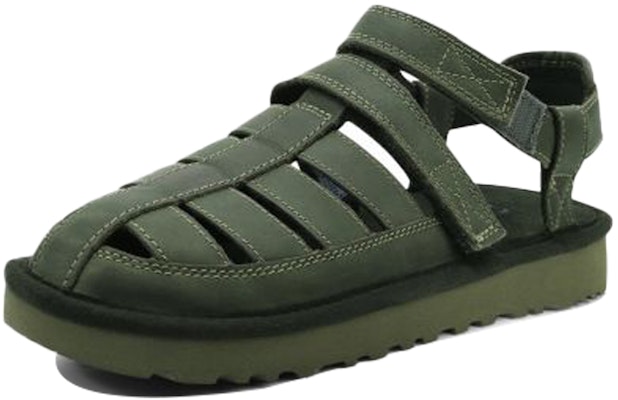 UGG Dune Fisherman Cowhide Green Sandals 1102694-MSG Shop UGG Dune Fisherman Cowhide Green Sandals 1102694-MSG
