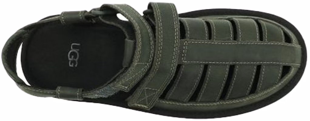 UGG Dune Fisherman Cowhide Green Sandals 1102694-MSG Details for UGG Dune Fisherman Cowhide Green Sandals 1102694-MSG