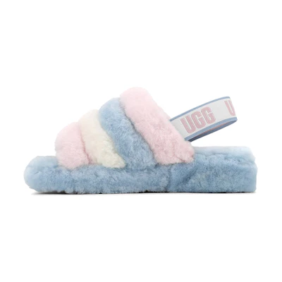 (W) UGG Fluff Yeah Sandals Pink Blue