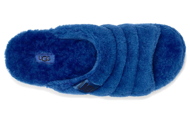Shop UGG Fluff You 簡約毛絨時尚拖鞋 深藍