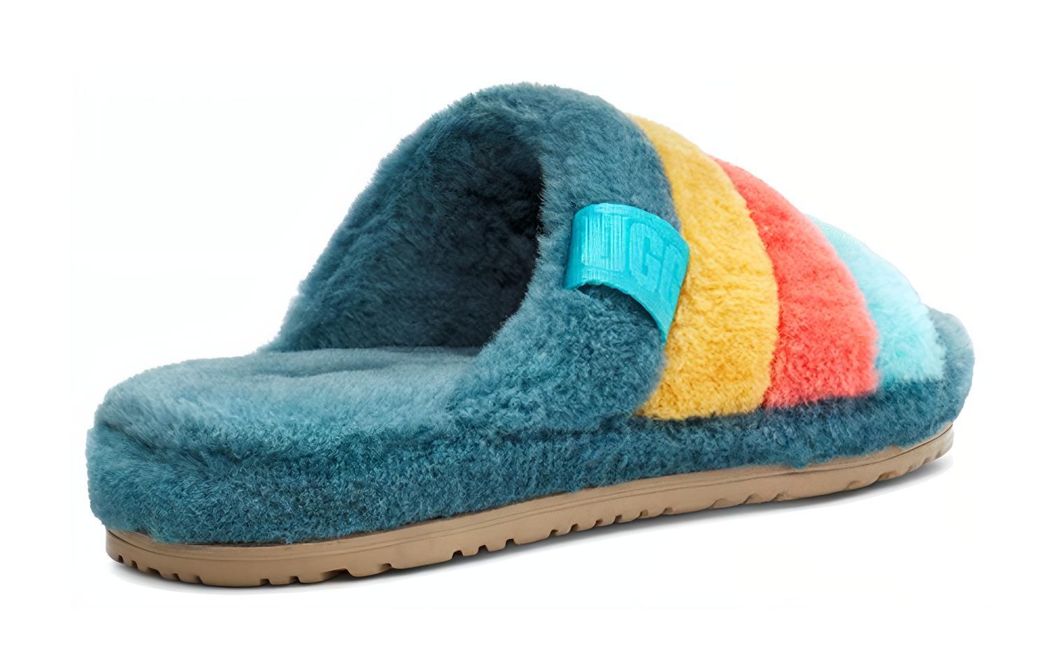 Purchase UGG Fluff You 舒適保暖 毛絨時尚拖鞋 海藍色
