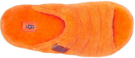 Shop UGG Fluff You 羊皮毛合一 簡潔流行 涼鞋 男款 橙色