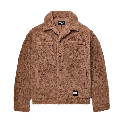 UGG FW23 Solid Color Logo Long-Sleeve Jacket 1132331-CAB