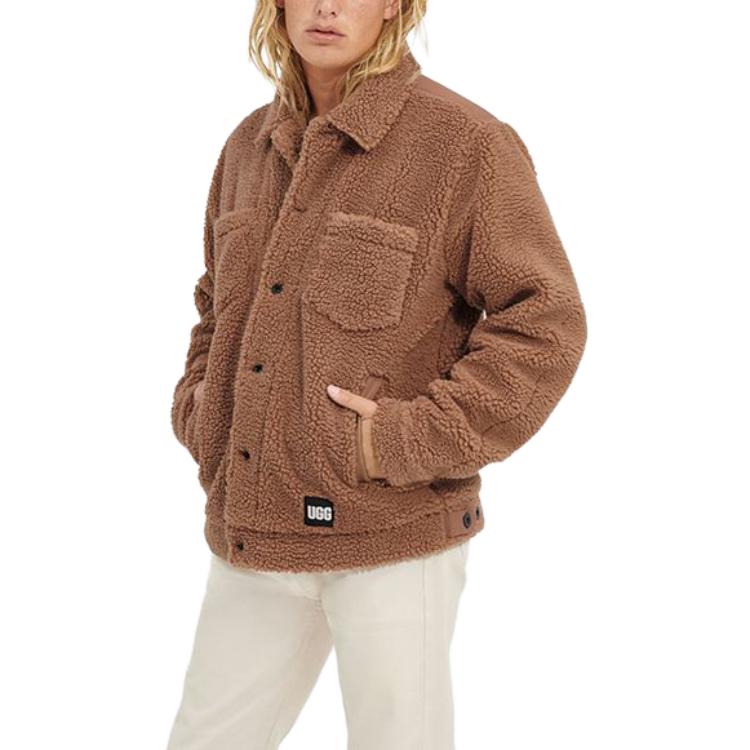 Cheap UGG FW23 Jaket Lengan Panjang Logo Warna Solid 1132331-CAB