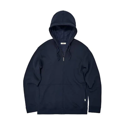 UGG FW23 Blue Zip-Up Hoodie Long Sleeve Solid Color 1103584-NAVY