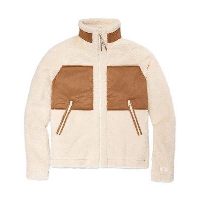 UGG FW23 Colorblock Zip-Up Casual Jacket - Off-White 1144314