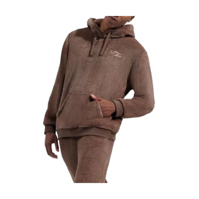 UGG Giles Fluff Hoodie Pullover Sweatshirt Brown Letter Print 1144328-ALS