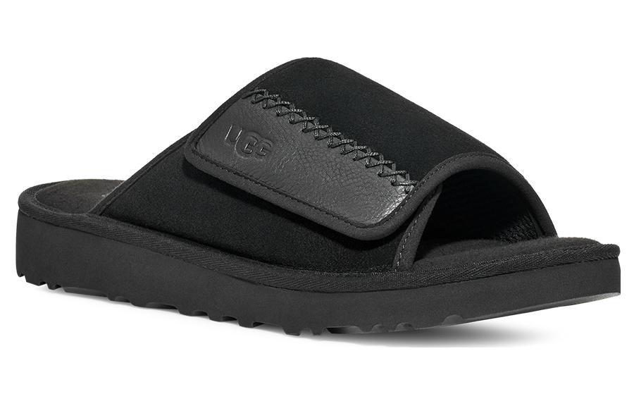Shop UGG 黃金海岸 滑入式 雙層牛皮 輕盈簡潔 時尚涼鞋 男款 黑色