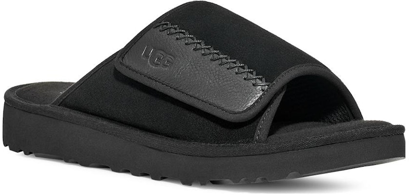 UGG Goldencoast 双层皮革轻量黑色拖鞋 1136651-BLK Lookbook UGG Goldencoast 双层皮革轻量黑色拖鞋 1136651-BLK