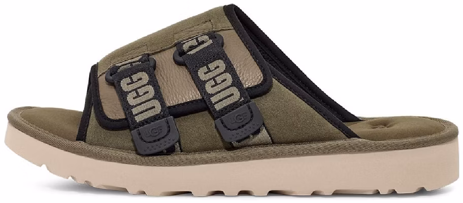 UGG 黃金海岸帶扣滑鞋 二層牛皮 舒適休閒 時尚涼鞋 男款 苔綠色 Buy UGG 黃金海岸帶扣滑鞋 二層牛皮 舒適休閒 時尚涼鞋 男款 苔綠色