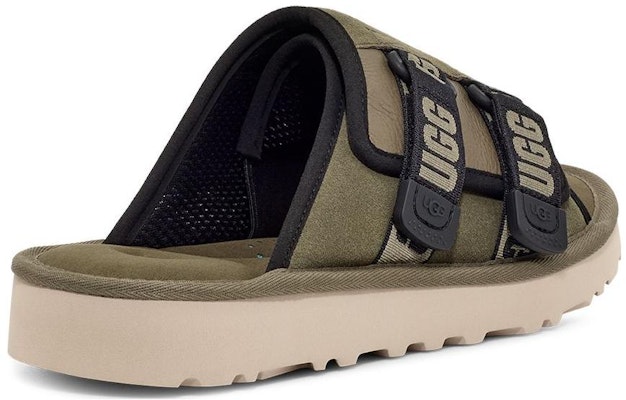 UGG 黃金海岸帶扣滑鞋 二層牛皮 舒適休閒 時尚涼鞋 男款 苔綠色 Shop UGG 黃金海岸帶扣滑鞋 二層牛皮 舒適休閒 時尚涼鞋 男款 苔綠色
