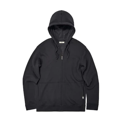 UGG Gordon Black Fitted Zip-Up Hoodie Jacket with Long Sleeves 1103584-BLK