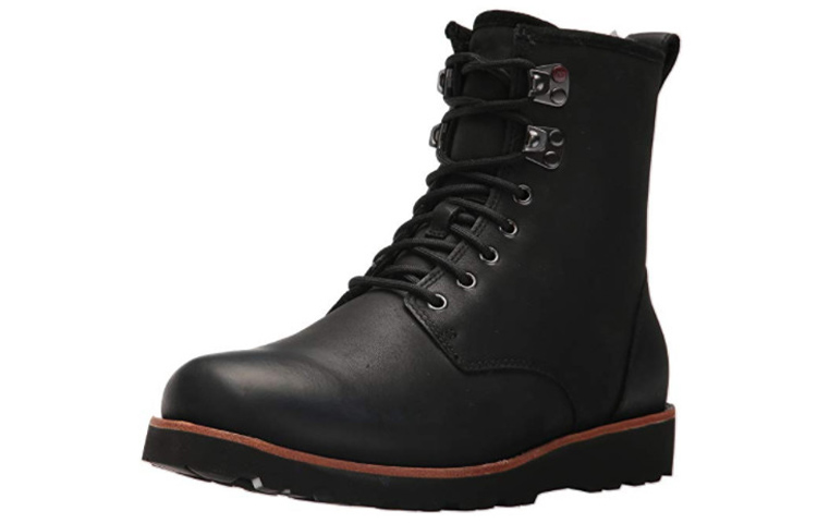 Order UGG 頭層牛皮 保暖防水休閒 短靴 男款 黑色