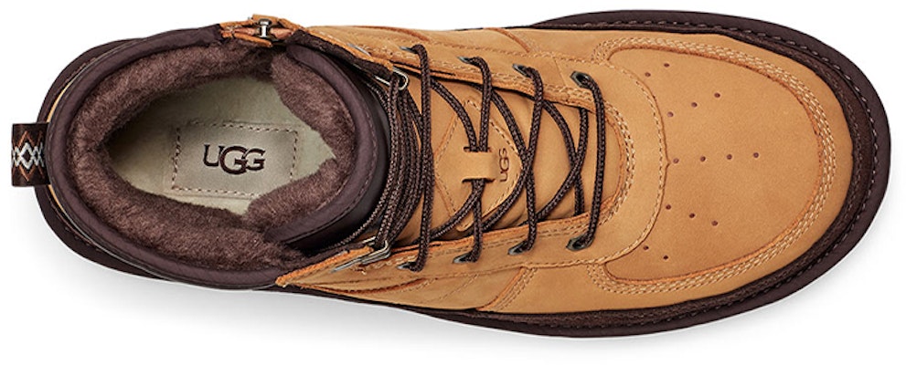 UGG Highland Sport Ez 皮革 側拉鍊輕盈減震 短中筒 戶外靴 男款 小麥色 Purchase UGG Highland Sport Ez 皮革 側拉鍊輕盈減震 短中筒 戶外靴 男款 小麥色