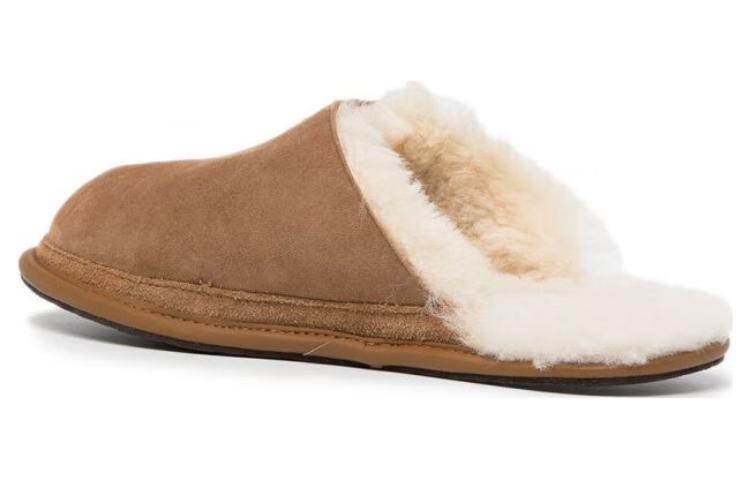 Lookbook UGG 皮革 戶外悠閒舒適 拖鞋 男款 栗色