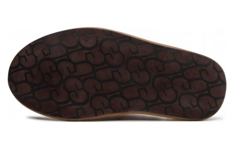 Shop UGG 皮革 戶外悠閒舒適 拖鞋 男款 栗色